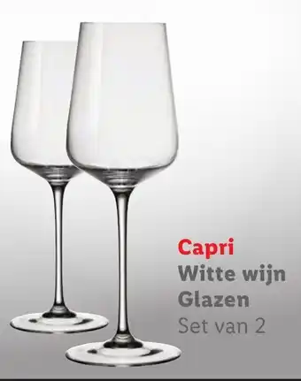 Lidl Capri Witte wijn Glazen Set van 2 aanbieding