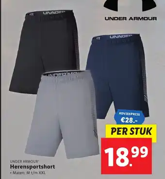 Lidl Under Armour Herensportshort aanbieding