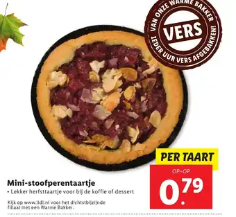 Lidl Mini-stoofperentaartje Per Taart aanbieding