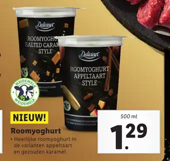 Lidl Roomyoghurt 500 ml aanbieding