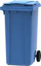 Bol.com Mini Container - 240 liter Blauw - Kliko Afval Container 240liter - Afvalbak 240l aanbieding