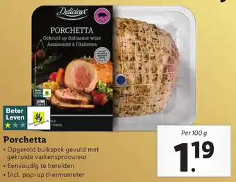 Lidl Porchetta 100 Gram aanbieding