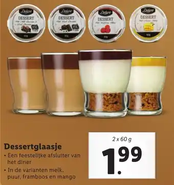 Lidl Dessertglassje 2 x 60 Gram aanbieding