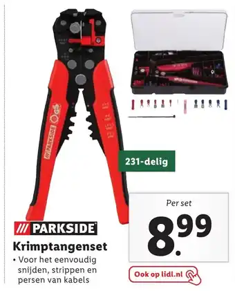 Lidl Parkside Krimptangenset aanbieding