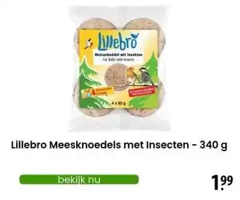 Zooplus Lillebro Meesknoedels met Insecten - 340 g aanbieding