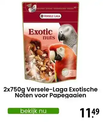 Zooplus 2x750g Versele-Laga Exotische Noten voor Papegaaien aanbieding