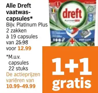 Albert Heijn Alle Dreft vaatwascapsules aanbieding