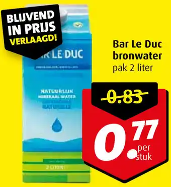 Boni Bar Le Duc bronwater 2 liter aanbieding
