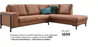 Profijt Meubel Hoekbank Viloria in stof 87x262x212cm. Zoals afgebeeld aanbieding