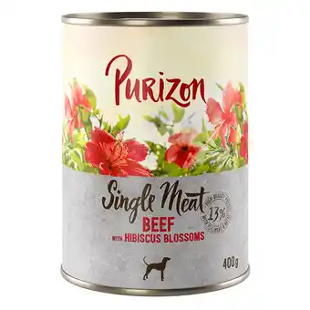 Zooplus Voordeelpakket: Purizon Single Meat 24 x 400 g - Rund met hibiscusbloesem aanbieding