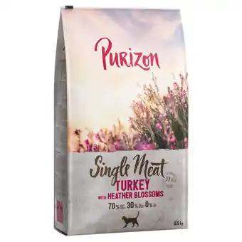 Zooplus 6,5kg Single Meat Kalkoen met Heidebloesem Purizon Kattenvoer aanbieding