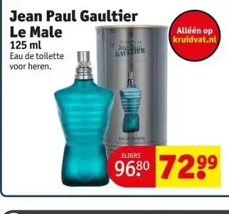 Kruidvat Jean Paul Gaultier Le Male 125 ml aanbieding