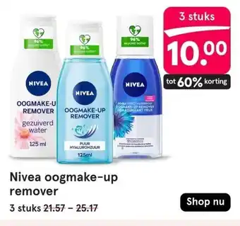 Etos Nivea oogmake-up remover aanbieding