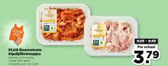 PLUS PLUS Boerentrots Kipdijfiletreepjes aanbieding
