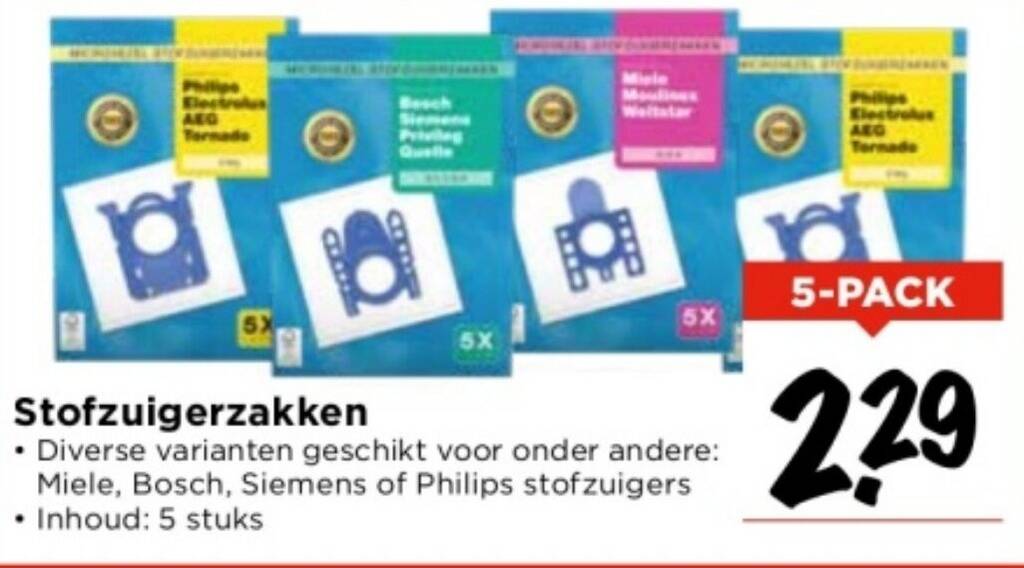 4 stuks stofzuigerzakken KOMA ZE04P Zelmer Twist, Twister