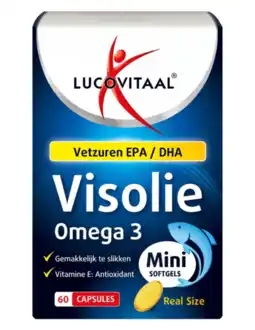 De Online Drogist Lucovitaal Visolie Omega 3 Mini Softgels aanbieding