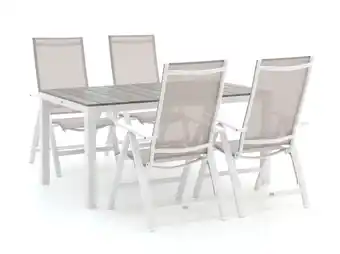 Kees Smit Bellagio Avenza/Fidenza 160cm dining tuinset 5-delig verstelbaar aanbieding