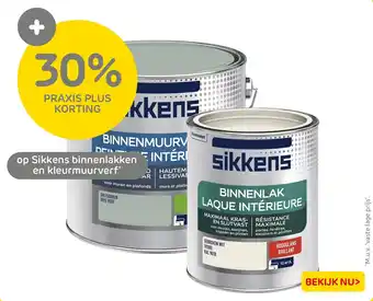 Praxis Sikkens binnenlakken en kleurmuurverf aanbieding