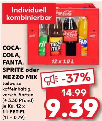 Kaufland DE COCA-COLA, FANTA, SPRITE oder MEZZO MIX aanbieding