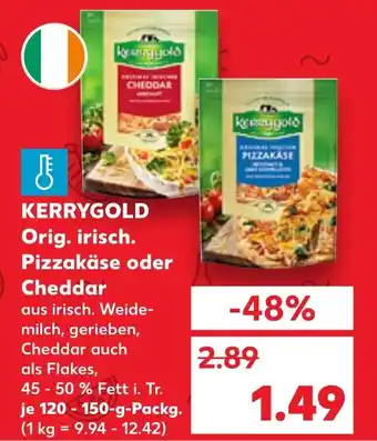 Kaufland DE KERRYGOLD Orig. irisch. Pizzakäse oder Cheddar aanbieding