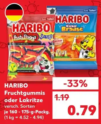 Kaufland DE HARIBO Fruchtgummis oder Lakritze aanbieding