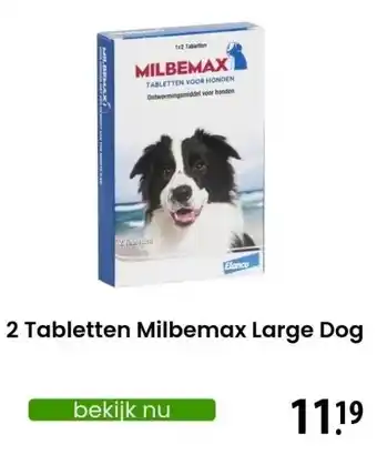 Zooplus 2 Tabletten Milbemax Large Dog aanbieding