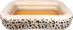 Bol.com Swim Essentials Opblaasbaar Zwembad - Rechthoek - Beige Panterprint - 211 x 132 x 46 cm aanbieding