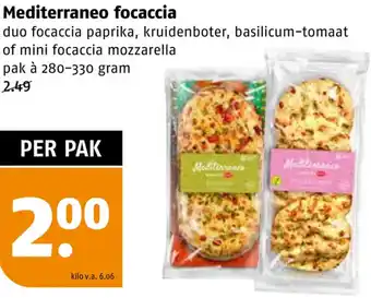 Poiesz Mediterraneo focaccia aanbieding