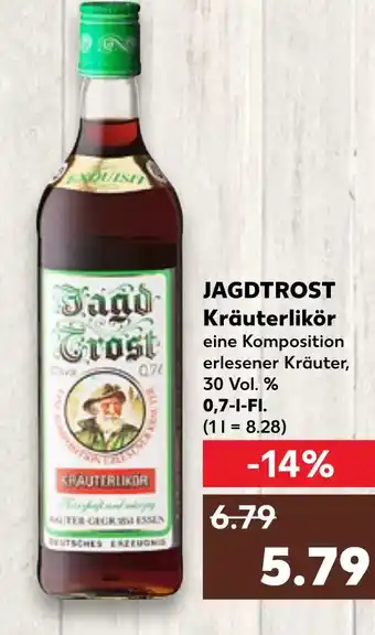 Kaufland DE JAGDTROST Kräuterlikör aanbieding