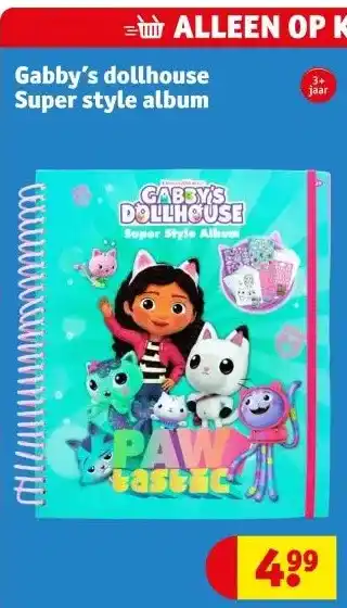 Kruidvat Gabby's dollhouse Super style album aanbieding