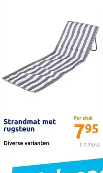 Action Strandmat met rugsteun aanbieding