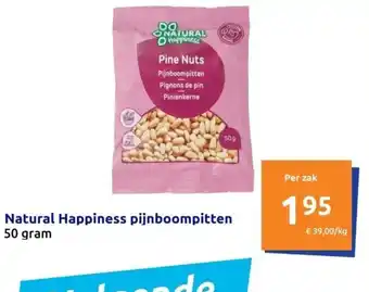 Action Natural Happiness pijnboompitten 50g aanbieding