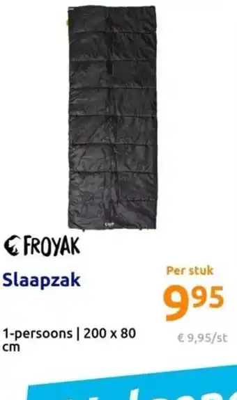 Action FROYAK Slaapzak 1-persoons  200 x 80 cm aanbieding