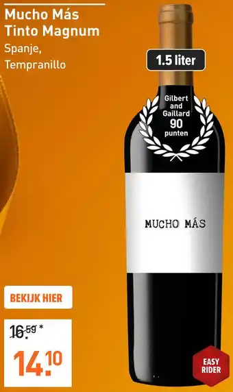 Gall & Gall Mucho Más Tinto Magnum 1.5 liter aanbieding