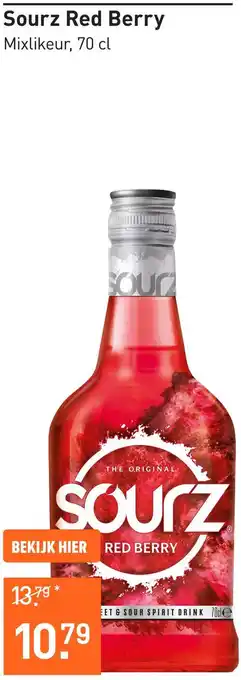 Gall & Gall Sourz Red Berry Mixlikeur, 70 cl aanbieding