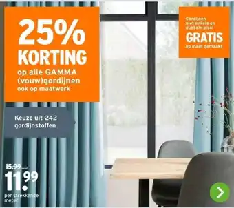 GAMMA Keuze uit 242 gordijnstoffen aanbieding