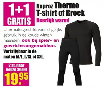 Gezond & Wel Naproz Thermo T-shirt of Broek aanbieding