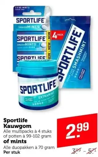 Coop Sportlife Kauwgom aanbieding