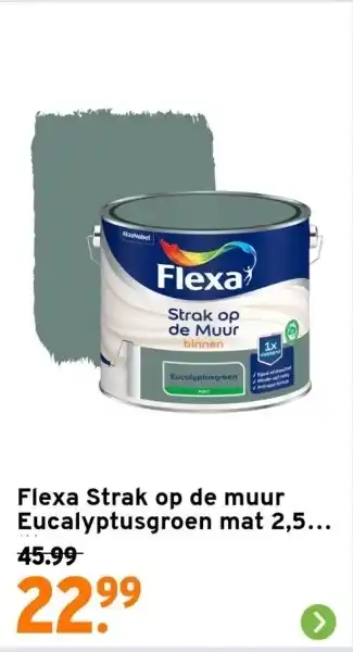 GAMMA Flexa Strak op de muur Eucalyptusgroen aanbieding