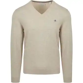 Spartoo Sweater Gant Trui V-Hals Greige aanbieding