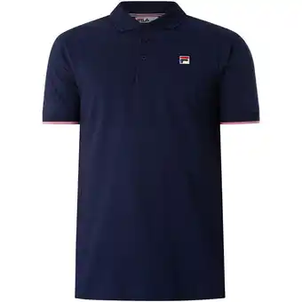 Spartoo Polo Shirt Korte Mouw Fila Op maat gemaakt geribd poloshirt met twee knopen aanbieding