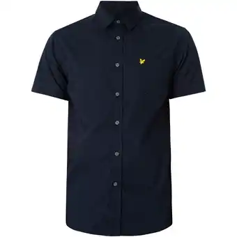 Spartoo Overhemd Korte Mouw Lyle & Scott Effen poplin overhemd met korte mouwen aanbieding