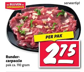 Nettorama Runder- carpaccio aanbieding