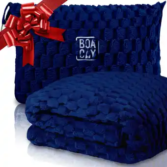 Amazon BOACAY Inpakbare Reisdeken voor Vliegtuig, Auto - Compact Kantoordeken - Draagbaar Kussen voor Volwassenen, Kinderen met Hoes aanbieding