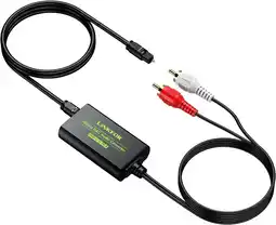 Amazon LiNKFOR DAC Converter Digitale naar Analoge Converter Digitale SPDIF Toslink naar Analoge Stereo Audio RCA L/R Audio Adapter aanbieding