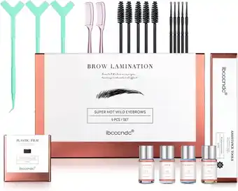 Amazon Wenkbrauw lamineerkit, professionele wenkbrauwliftkit, DIY Eye Brow Lift Kit voor natuurlijke trendy vormgeven bruin, dikkere aanbieding