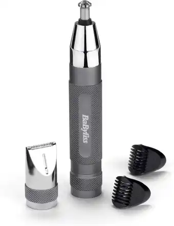 Amazon BaByliss Super-X Metalen neus-, oor- en wenkbrauwtrimmer, 3-in-1 detailtrimmer, neushaartrimmer, oorhaartrimmer, E111E, per s aanbieding