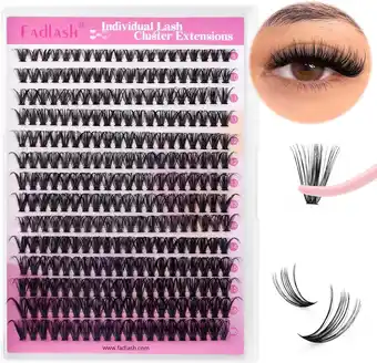 Amazon Individuele Cluster wimpers Extensions 40D 0.07 D Krul 8-16mm Gemengde Trays 200Pcs Individuele Cluster wimpers DIY Wimper ex aanbieding