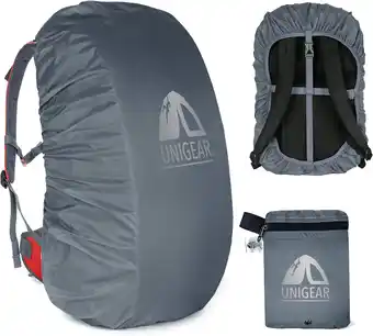 Amazon Unigear Rugzakhoes, regenbescherming, 10-90 l, waterdicht, stofdicht, slijtvast, duurzaam, voor kamperen, wandelen, reizen, f aanbieding