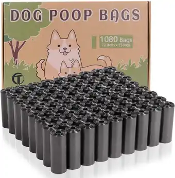 Amazon AiTodos 1080 stuks, 31x22cm, Hondenpoepzakjes, Polyethyleen Materiaal, Poepzakjes, Extra Dik en Duurzaam, 100% Lekvrij, Gesch aanbieding